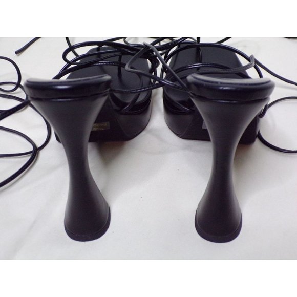 JEFFERY CAMPBELL Prima Donna Platform Strappy Sandal Shoes 11 Black NEW - Picture 9 of 12